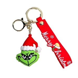 Grinch Christmas Keychain